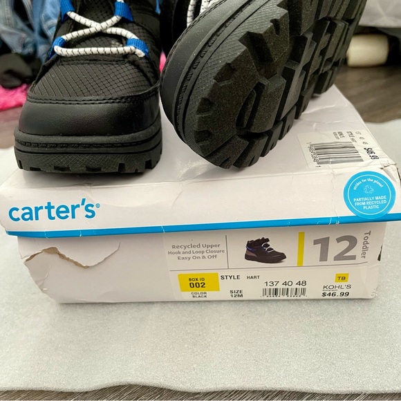 NWT Carter’s Slip-On Velcro Strap Boots - Picture 7 of 7